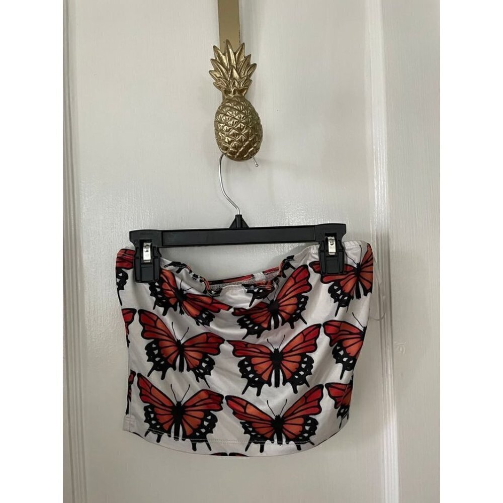 Shein Women's size Small Butterfly Bandeau Top